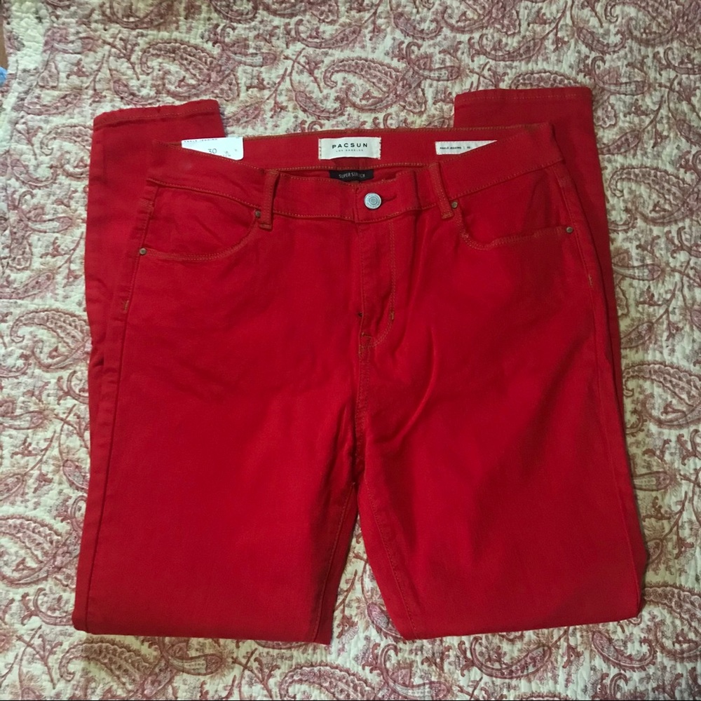 🆕 PACSUN Red Jeans